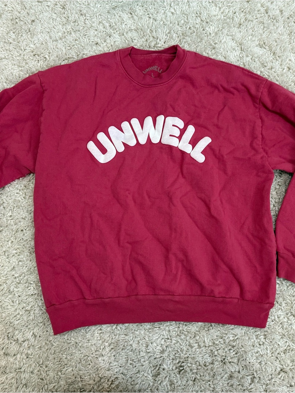 UNWELL Crewneck Sweatshirt - Burgundy with White Logo